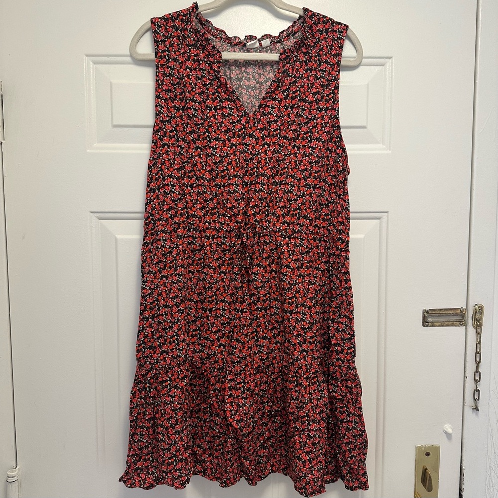 Gap Red Floral Print Dress